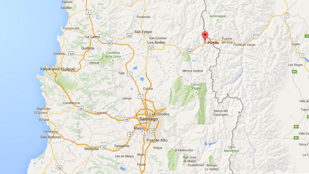 Localização Portillo - Chile - Google